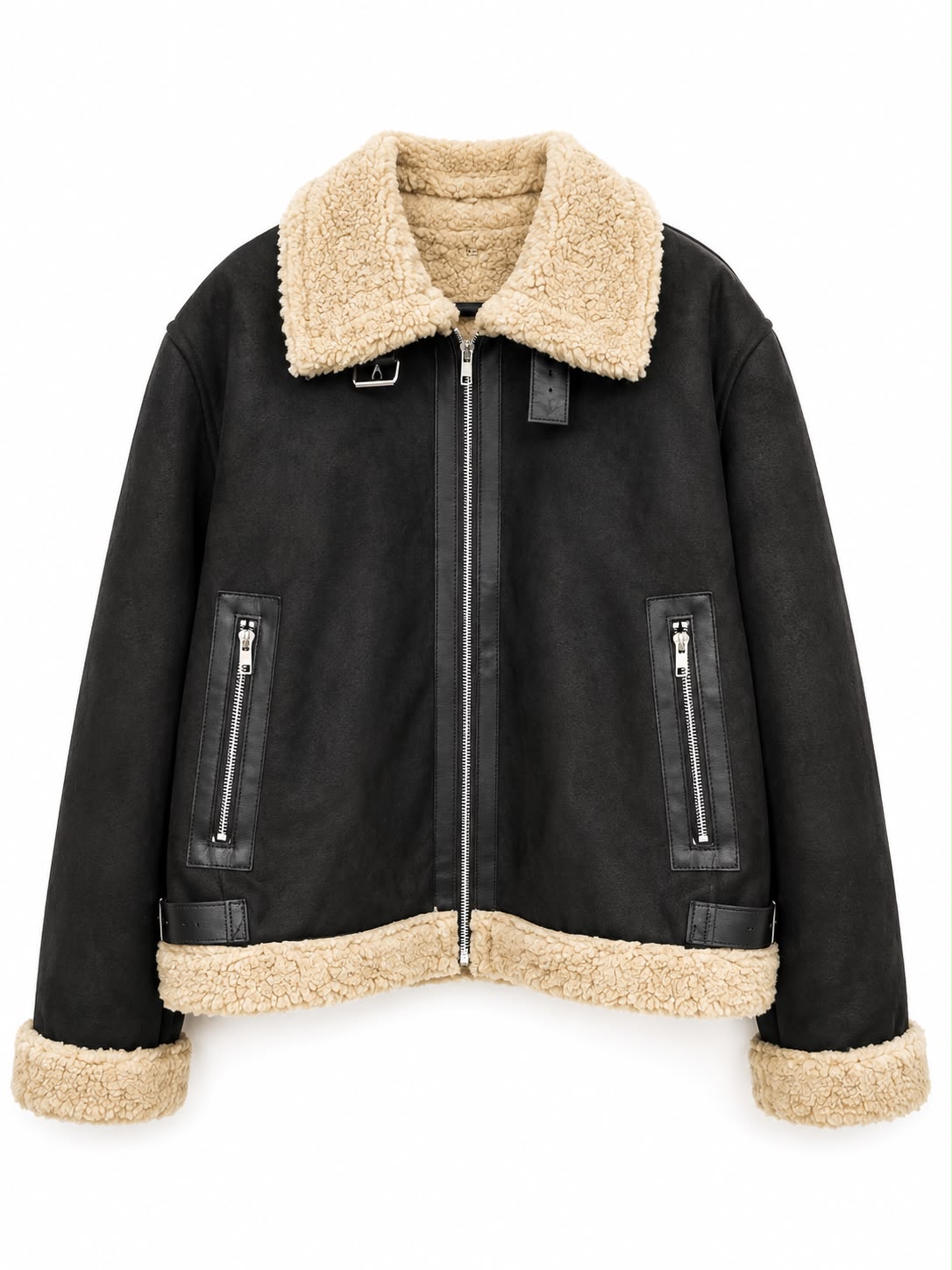 USHUAIA — Campera aviador de piel con cuello y puños de corderito | Leathersophy Campera aviador de piel con cuello y puños de corderito — modelo USHUAIA de Leathersophy